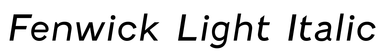 Fenwick Light Italic